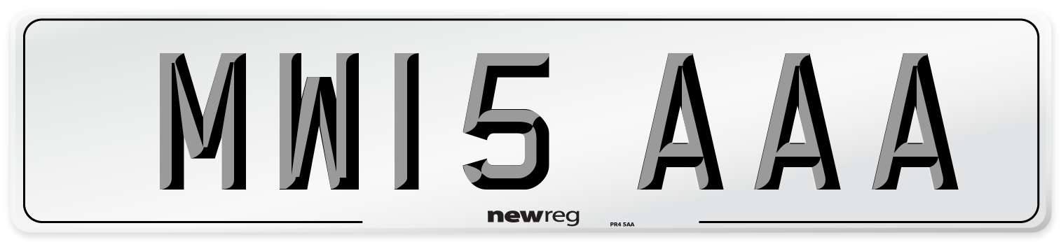 MW15 AAA Number Plate from New Reg